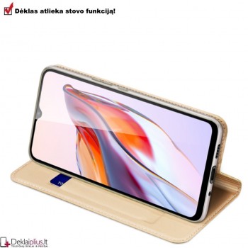 Dux Ducis dirbtinės odos atverčiamas dėklas - auksinės spalvos (Xiaomi Redmi 12C/11A/Poco C55) Dux Ducis dirbtinės odos atverčiamas dėklas - auksinės spalvos (Xiaomi Redmi 12C/11A/Poco C55)